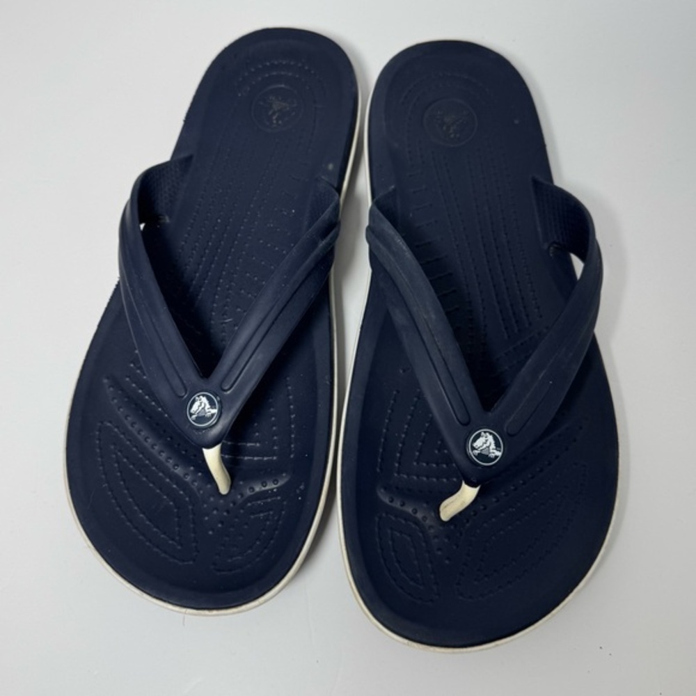 Crocs Bayaband Crocband Flip Flop‎ Sandals Navy Blue Men’s 9 / Women’s 11 Beach